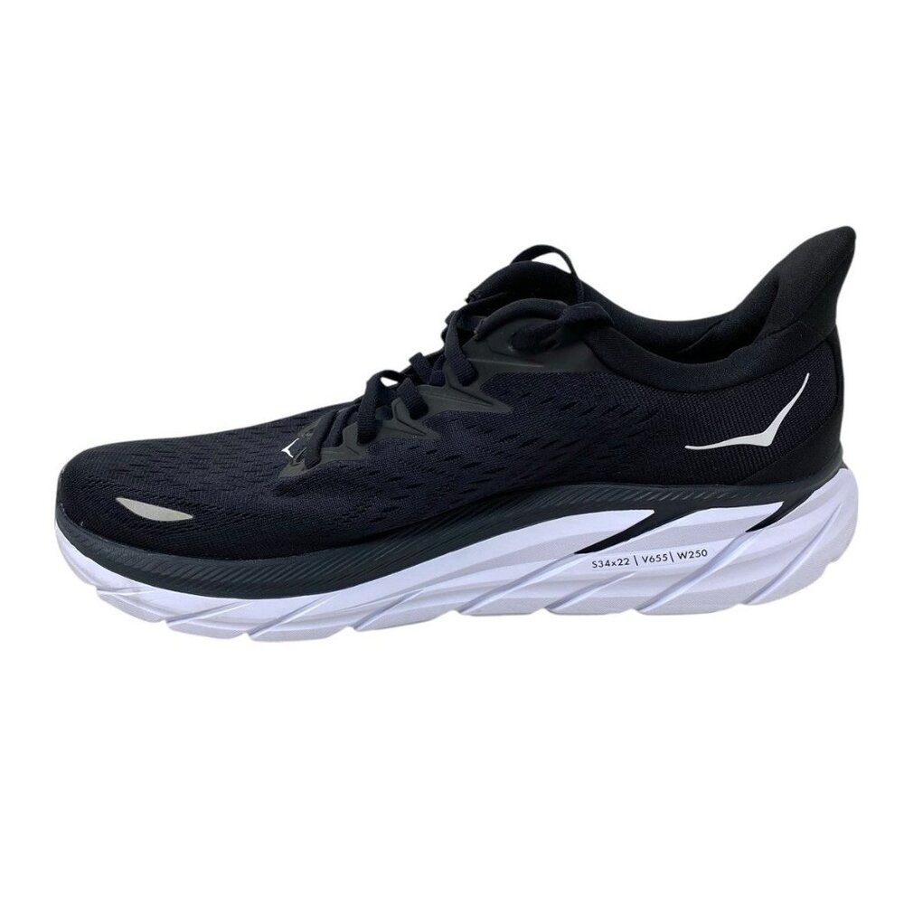 Hoka One One Clifton 8 Men's Size 11D Running Black Lace Up Sneakers Trainers - Picture 4 of 12